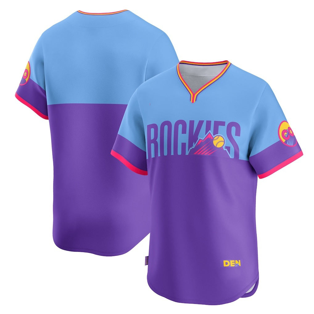 Colorado Rockies Purple-Light Blue Puhics 2025 City Connect Limited Jersey