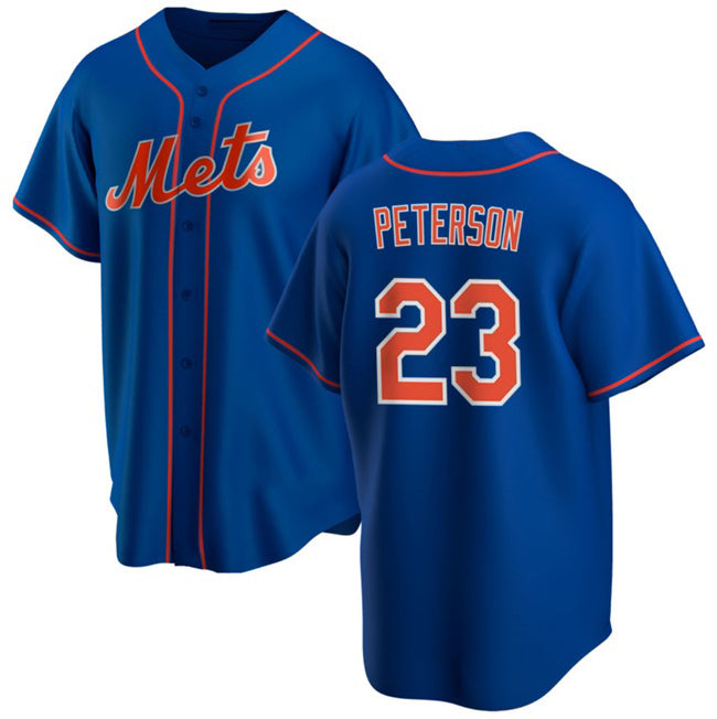 New York Mets #23 David Peterson Royal Puhics Cool Base Stitched Jersey