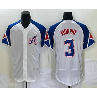 Atlanta Braves #3 Dale Murphy White Puhics 2023 City Connect Flex Base Stitched Jersey
