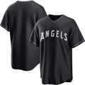 Los Angeles Angels Blank Black Puhics Lights Out Limited Stitched Jersey