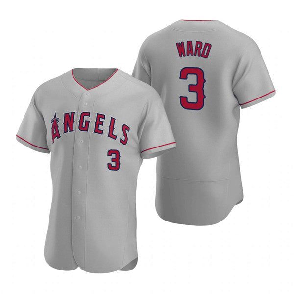 Los Angeles Angels #3 Waylor Ward Grey Puhics Flex Base Stitched Jersey