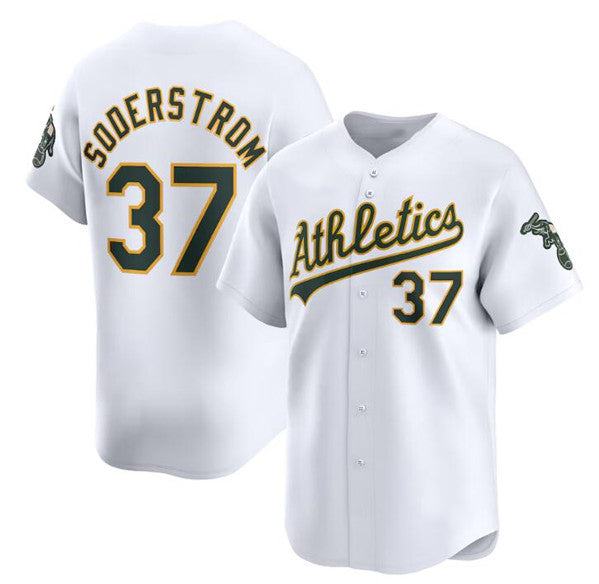 Oakland Athletics #37 Tyler Soderstrom White Puhics Home Limited Stitched Jersey