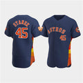 Houston Astros #45 Ryne Stanek Navy Puhics 60th Anniversary Flex Base Stitched Jersey