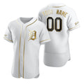Custom Detroit Tigers White Puhics Stitched Flex Base Golden Edition Jersey