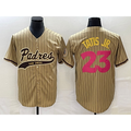 San Diego Padres #23 Fernando Tatis Jr Tan Puhics NEW 2023 City Connect Cool Base Stitched Jersey 2