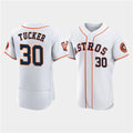 Houston Astros #30 Kyle Tucker White Puhics 60th Anniversary Flex Base Stitched Jersey