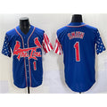 St. Louis Cardinals #1 Ozzie Smith Royal Puhics Independence Day Vapor Premier Limited Stitched Jersey