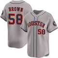 Houston Astros #58 Hunter Brown Gray Puhics 2025 Limited Stitched Jersey