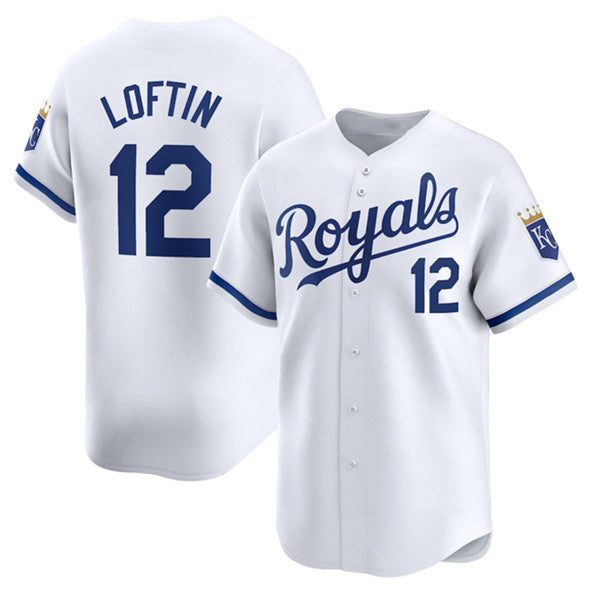 Kansas City Royals #12 Nick Loftin White Puhics 2024 Home Limited Stitched Jersey