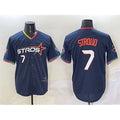 Houston Astros #7 C.J. Stroud Navy Puhics 2025 City Connect With Texas Patch Limited Stitched Jersey