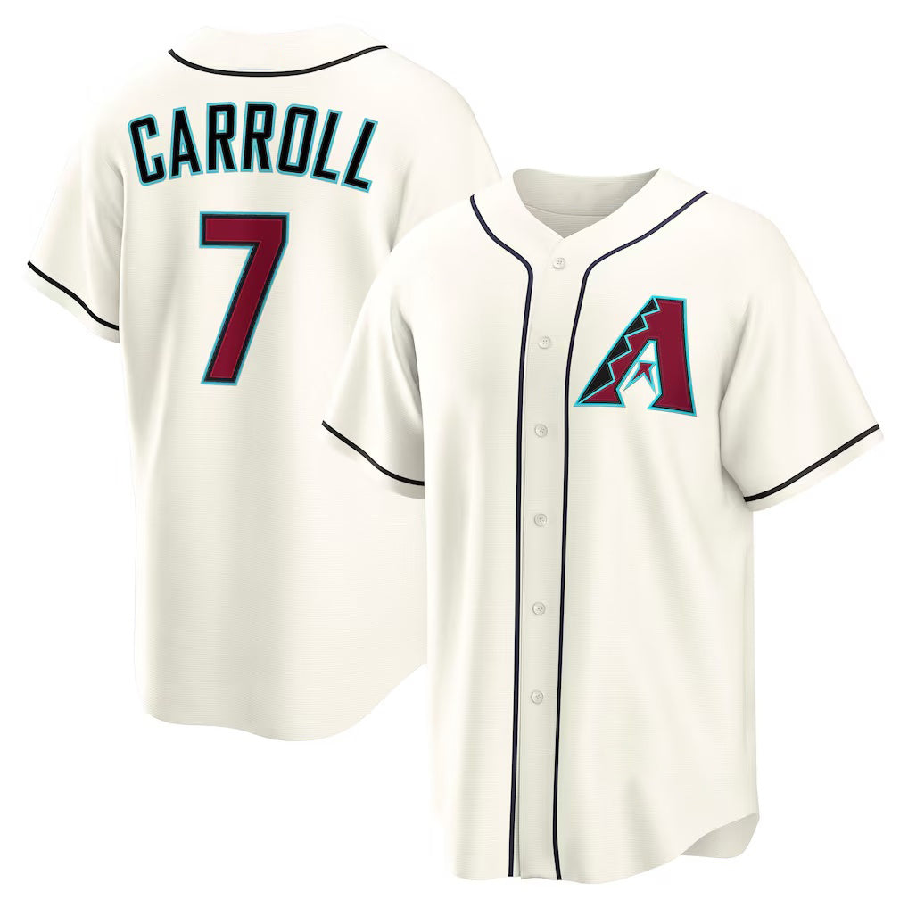 Arizona Diamondbacks #7 Corbin Carroll Cream Puhics Home Replica Jersey