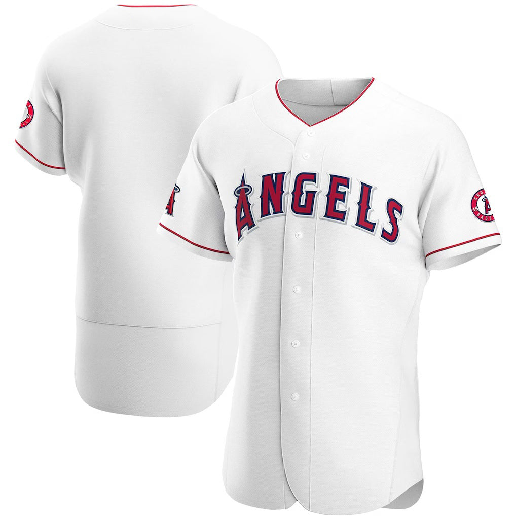 Los Angeles Angels White Puhics Home Authentic Team Jersey