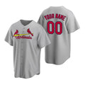 Custom St. Louis Cardinals Gray Puhics Stitched Cool Base Road Jersey