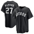 Houston Astros #27 Jose Altuve Black Puhics Lights Out Limited Stitched Baseball Jersey