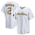 Miami Marlins #2 Jazz Chisholm Jr. White Puhics 2022 All-Star Cool Base Stitched Jersey