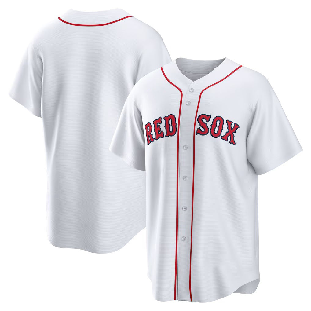 Boston Red Sox White Puhics Home Blank Replica Jersey