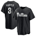 Philadelphia Phillies #3 Bryce Harper Black Puhics Lights Out Limited Stitched Jersey