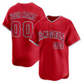 Custom Los Angeles Angels Red Puhics Alternate Limited Jersey