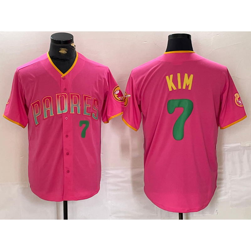 San Diego Padres #7 Ha Seong Kim Pink Puhics Player Number Fashion Jersey