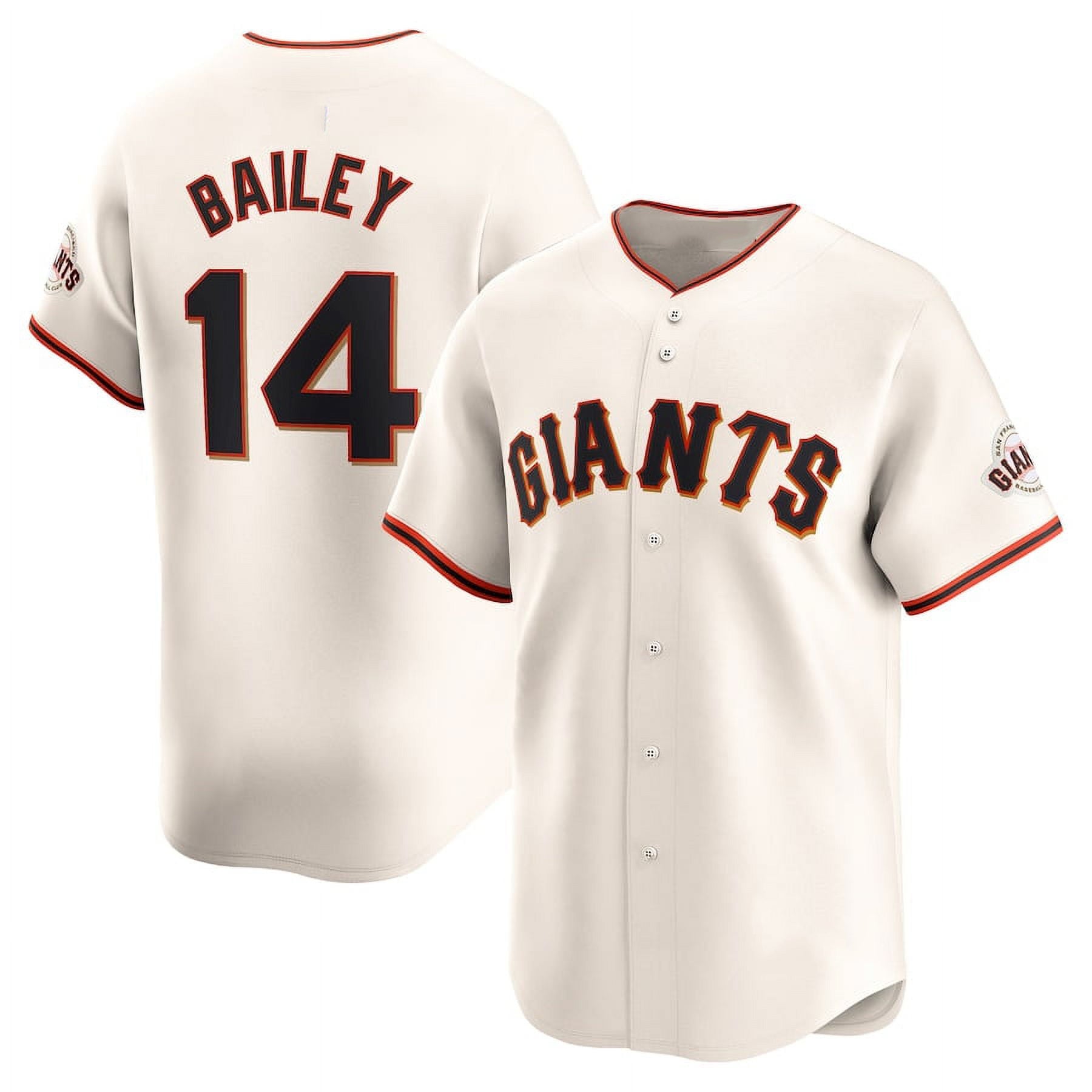 San Francisco Giants #14 Patrick Bailey Cream Puhics 2024 Home Limited Stitched Jersey