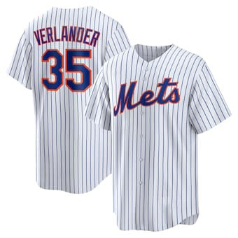New York Mets #35 Justin Verlander White Puhics Stitched Cool Base Jersey