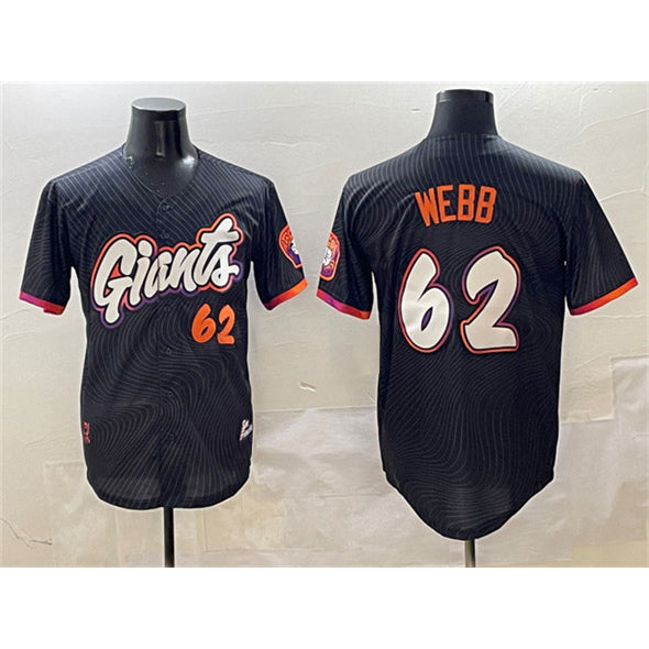 San Francisco Giants #62 Logan Webb Black Puhics Anthracite 2025 City Connect Limited Stitched Jersey