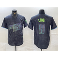 Tampa Bay Rays #8 Brandon Lowe Charcoal Puhics 2024 City Connect Limited Cool Base Jersey