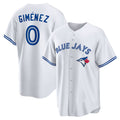 Toronto Blue Jays #0 Andres Gimenez White Puhics Home Replica Jersey