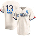 Los Angeles Dodgers #13 Max Muncy Cream Puhics 2024 City Connect Limited Stitched Jersey