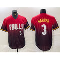 Philadelphia Phillies #3 Bryce Harper Red Puhics 2024 City Player Number Cool Base Jersey 2
