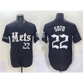 New York Mets #22 Juan Soto Black Puhics 'Gotham Gothic Edition' Vapor Premier Limited Stitched Jersey