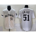 San Francisco Giants #51 Jung Hoo Lee White Puhics 'Gothic Fog Edition' Vapor Premier Limited Stitched Jersey
