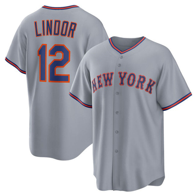 New York Mets #12 Francisco Lindor Gray Puhics 2025 Limited Stitched Jersey