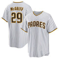 San Diego Padres #29 Fred McGriff White Puhics Home Retired Player Replica Jersey
