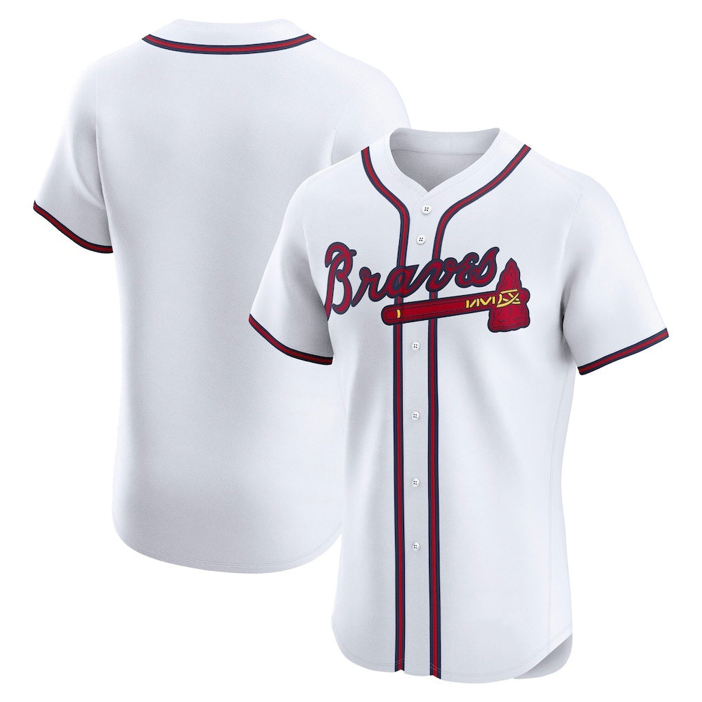 Atlanta Braves White Puhics Home Elite Jersey