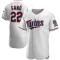 Minnesota Twins #22 Miguel Sano White Puhics Home Authentic Player Jersey