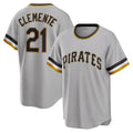 Pittsburgh Pirates #21 Roberto Clemente Gray Puhics Road Cooperstown Collection Player Jersey