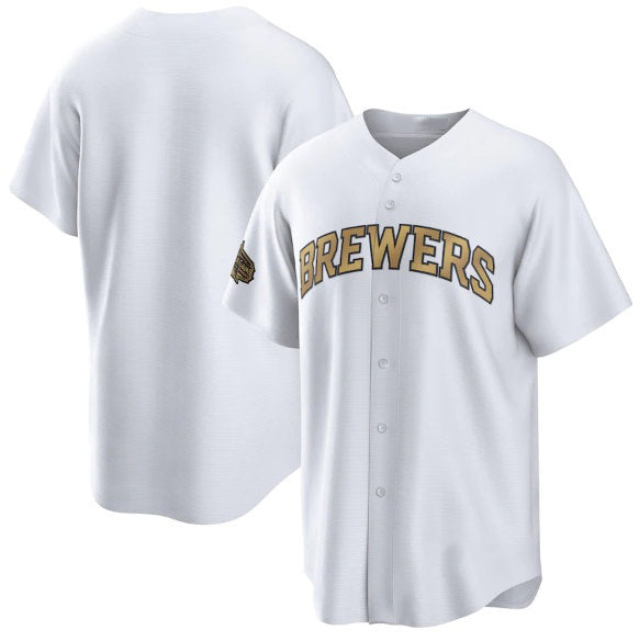 Milwaukee Brewers Blank White Puhics 2022 All-Star Cool Base Stitched Jersey