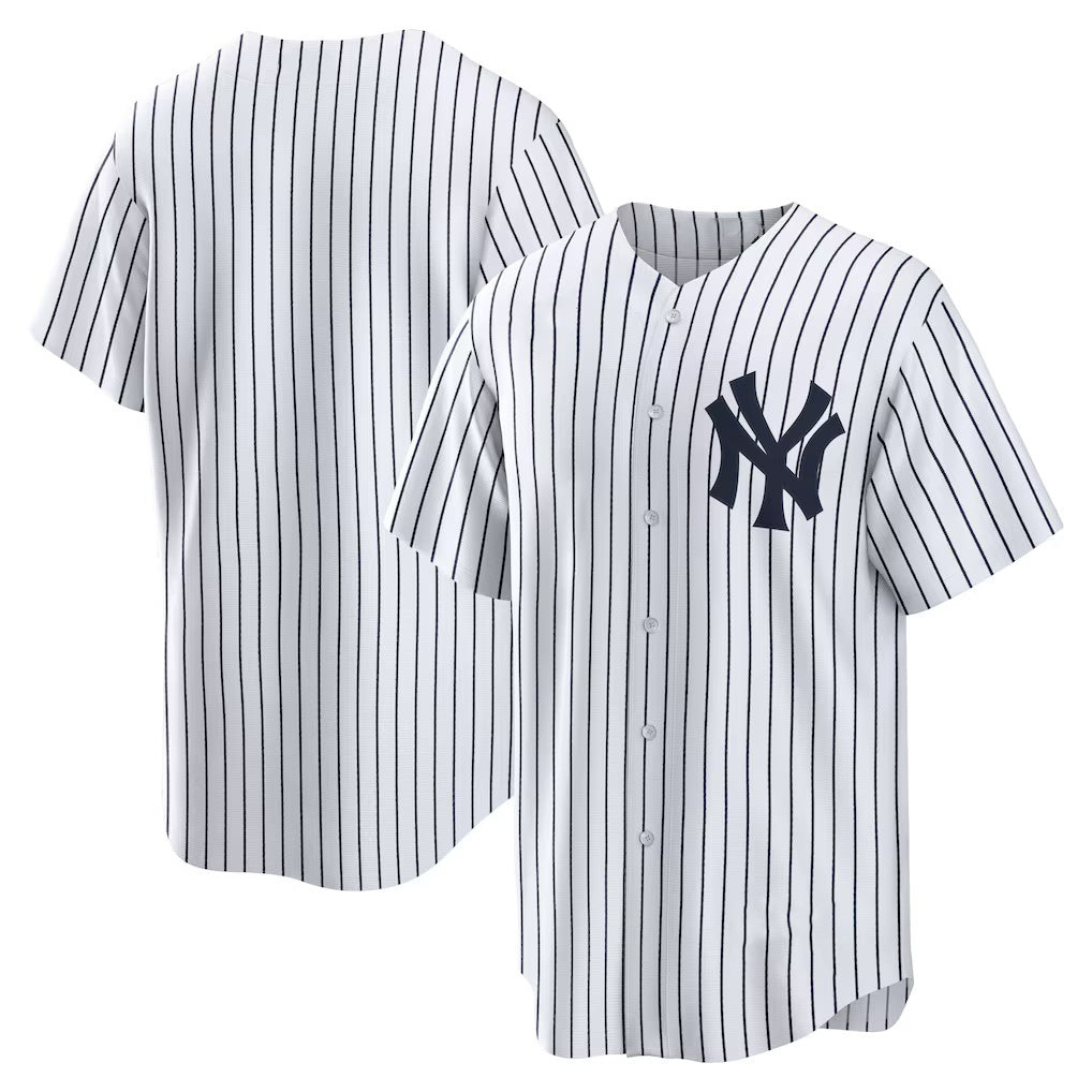 New York Yankees White Puhics Home Replica Team Jersey