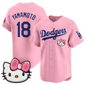 Los Angeles Dodgers #18 Yoshinobu Yamamoto Pink Puhics 2025 Hello Kitty Vapor Limited Stitched Jersey