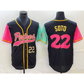 San Diego Padres #22 Juan Soto Number Black Puhics NEW 2023 City Connect Cool Base Stitched Jersey