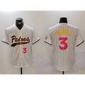 San Diego Padres #3 Jackson Merrill white Puhics Cool Base Stitched Jerseys