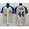 Atlanta Braves #44 Hank Aaron Number White Puhics 2023 City Connect Flex Base Stitched Jersey 3