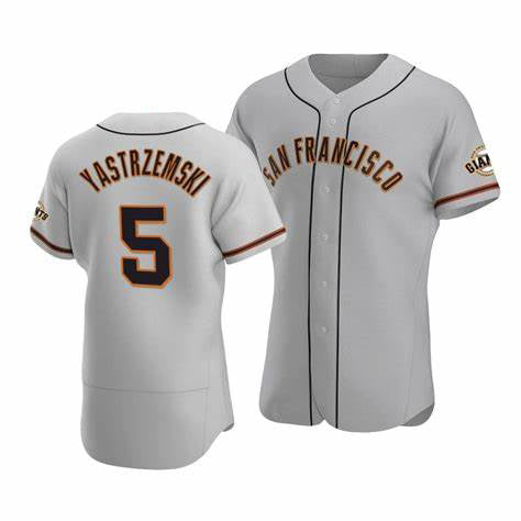 San Francisco Giants #5 Mike Yastrzemski Gray Puhics Flex Base Jersey