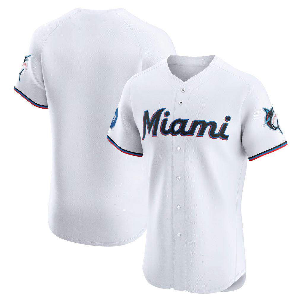 Miami Marlins White Puhics Home Elite Jersey