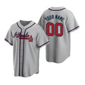 Custom Atlanta Braves Gray Puhics 2020 Stitched Cool Base Road Jersey