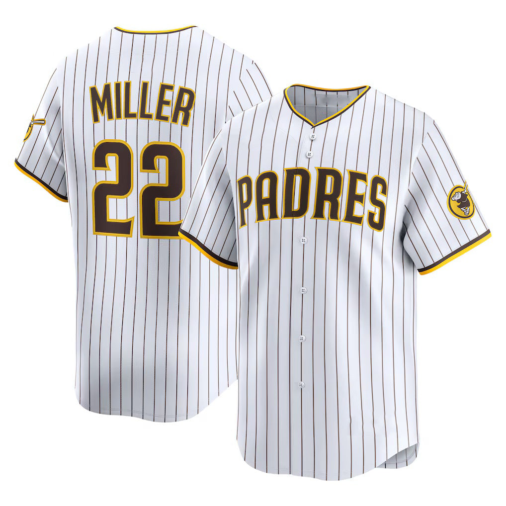 San Diego Padres #22 Mason Miller White Puhics Home Limited Player Jersey