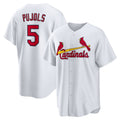 St. Louis Cardinals #5 Albert Pujols White Puhics Home Retired Player Replica Jersey