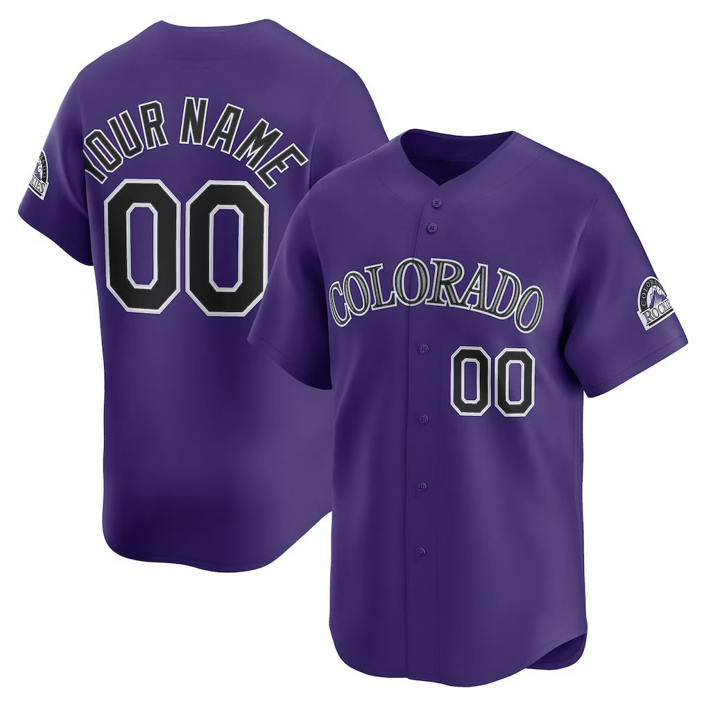 Custom Colorado Rockies Purple Puhics Alternate Limited Jersey