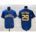 Seattle Mariners #29 Cal Raleigh Royal Puhics City Connect Cool Base Stitched Jersey